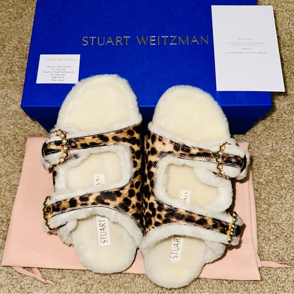 Stuart Weitzman Fur Sandals - Picture 4 of 9